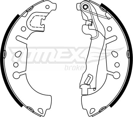 TOMEX brakes TX 23-37 - Комплект тормозных колодок, барабанные autospares.lv