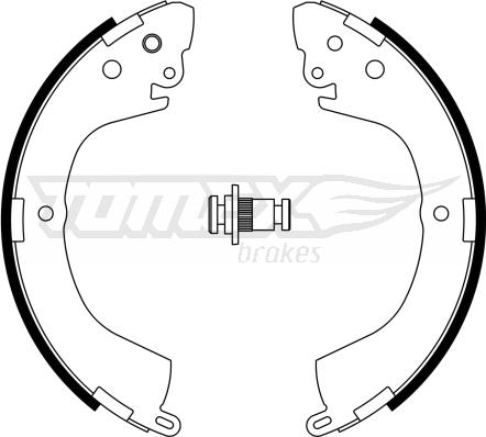 TOMEX brakes TX 23-29 - Комплект тормозных колодок, барабанные autospares.lv