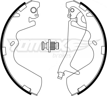 TOMEX brakes TX 23-25 - Комплект тормозных колодок, барабанные autospares.lv