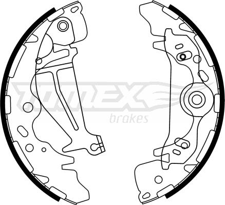 TOMEX brakes TX 23-26 - Комплект тормозных колодок, барабанные autospares.lv