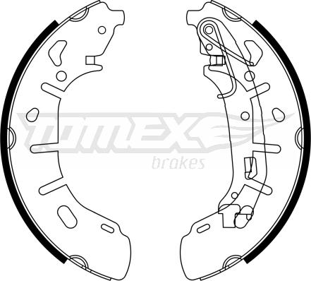 TOMEX brakes TX 23-21 - Комплект тормозных колодок, барабанные autospares.lv