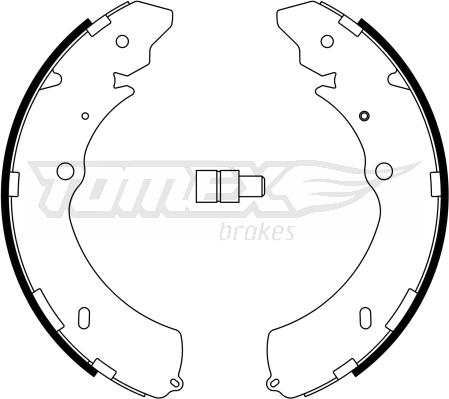 TOMEX brakes TX 23-28 - Комплект тормозных колодок, барабанные autospares.lv