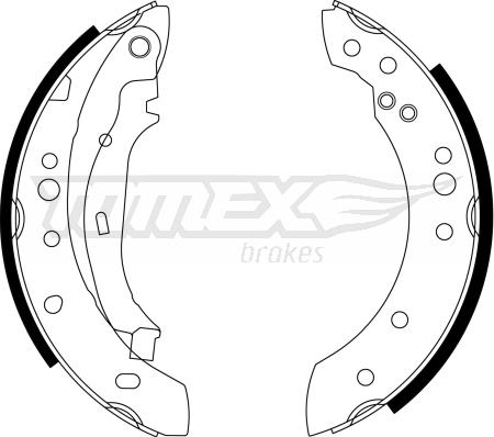 TOMEX brakes TX 23-23 - Комплект тормозных колодок, барабанные autospares.lv