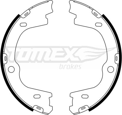 TOMEX brakes TX 23-27 - Комплект тормозных колодок, барабанные autospares.lv