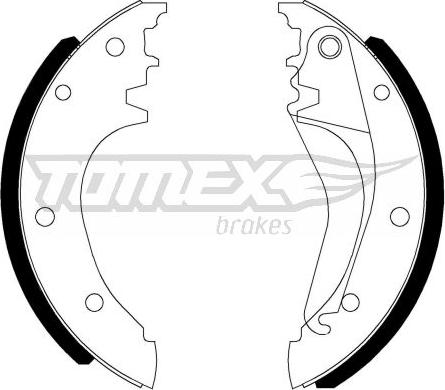 TOMEX brakes TX 22-90 - Комплект тормозных колодок, барабанные autospares.lv