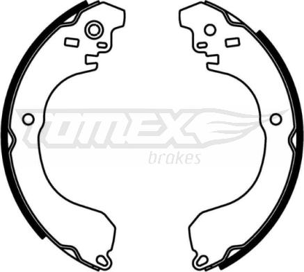 TOMEX brakes TX 22-91 - Комплект тормозных колодок, барабанные autospares.lv