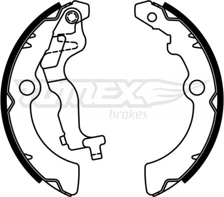 TOMEX brakes TX 22-92 - Комплект тормозных колодок, барабанные autospares.lv