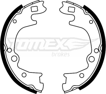 TOMEX brakes TX 22-49 - Комплект тормозных колодок, барабанные autospares.lv