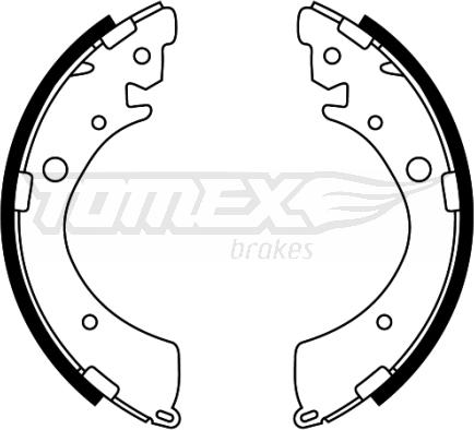 TOMEX brakes TX 22-40 - Комплект тормозных колодок, барабанные autospares.lv