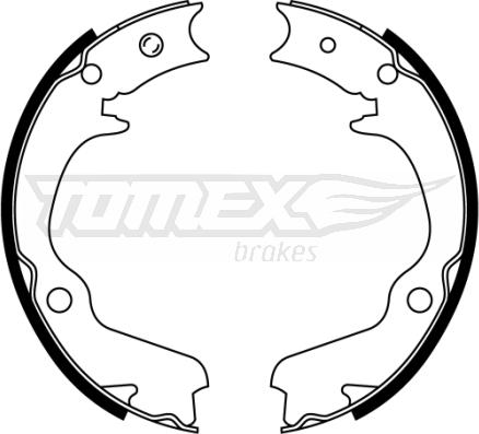 TOMEX brakes TX 22-41 - Комплект тормозных колодок, барабанные autospares.lv