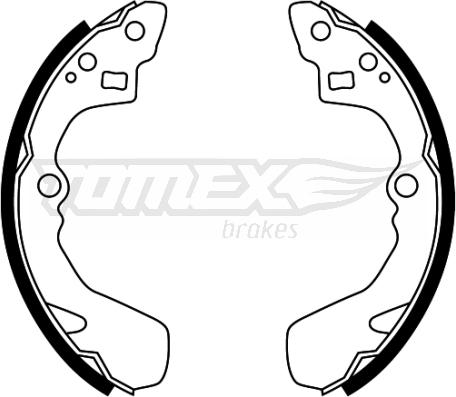 TOMEX brakes TX 22-48 - Комплект тормозных колодок, барабанные autospares.lv