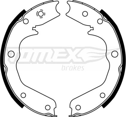 TOMEX brakes TX 22-43 - Комплект тормозных колодок, барабанные autospares.lv