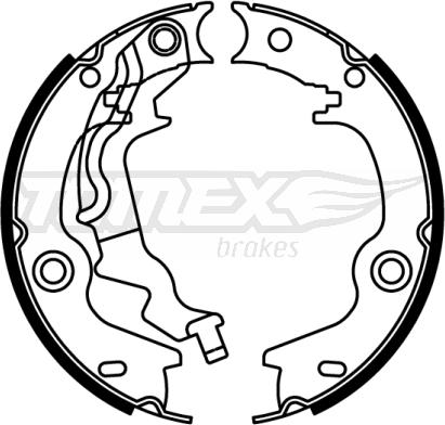 TOMEX brakes TX 22-54 - Комплект тормозных колодок, барабанные autospares.lv