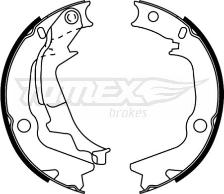 TOMEX brakes TX 22-53 - Комплект тормозных колодок, барабанные autospares.lv