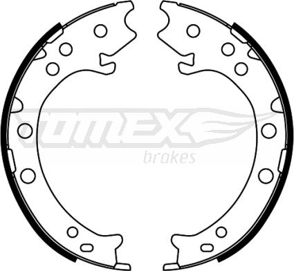 TOMEX brakes TX 22-52 - Комплект тормозных колодок, барабанные autospares.lv