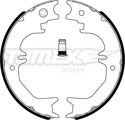 TOMEX brakes TX 22-64 - Комплект тормозных колодок, барабанные autospares.lv