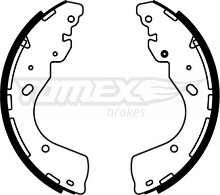 TOMEX brakes TX 22-66 - Комплект тормозных колодок, барабанные autospares.lv