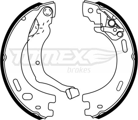 TOMEX brakes TX 22-63 - Комплект тормозных колодок, барабанные autospares.lv