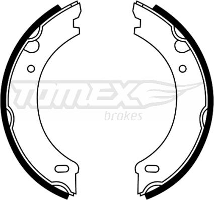 TOMEX brakes TX 22-09 - Комплект тормозных колодок, барабанные autospares.lv