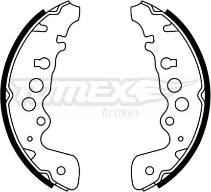 TOMEX brakes TX 22-04 - Комплект тормозных колодок, барабанные autospares.lv