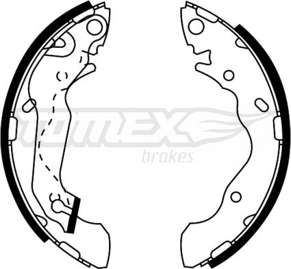 TOMEX brakes TX 22-05 - Комплект тормозных колодок, барабанные autospares.lv