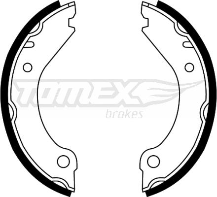 TOMEX brakes TX 22-08 - Комплект тормозных колодок, барабанные autospares.lv