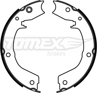 TOMEX brakes TX 22-19 - Комплект тормозных колодок, барабанные autospares.lv