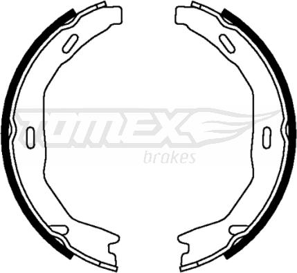 TOMEX brakes TX 22-15 - Комплект тормозных колодок, барабанные autospares.lv