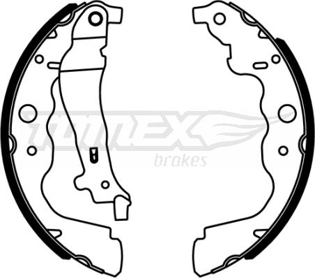 TOMEX brakes TX 22-18 - Комплект тормозных колодок, барабанные autospares.lv