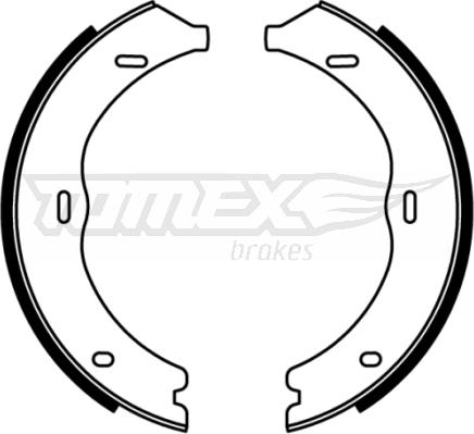 TOMEX brakes TX 22-12 - Комплект тормозных колодок, барабанные autospares.lv