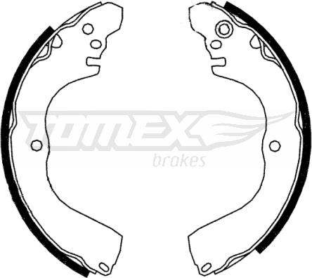 TOMEX brakes TX 22-89 - Комплект тормозных колодок, барабанные autospares.lv