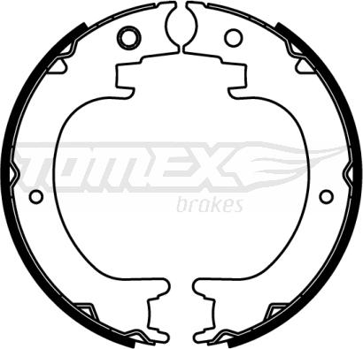 TOMEX brakes TX 22-86 - Комплект тормозных колодок, барабанные autospares.lv