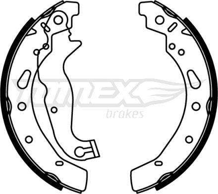 TOMEX brakes TX 22-80 - Комплект тормозных колодок, барабанные autospares.lv