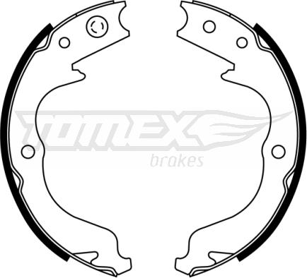 TOMEX brakes TX 22-81 - Комплект тормозных колодок, барабанные autospares.lv