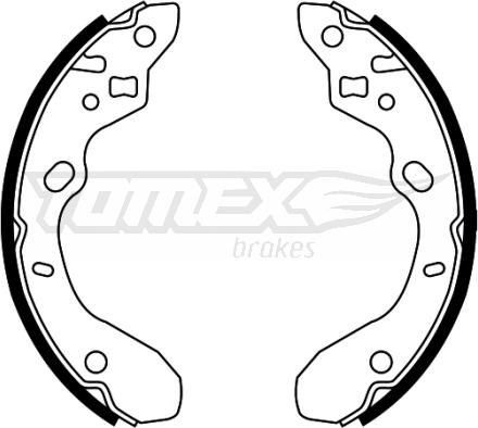 TOMEX brakes TX 22-34 - Комплект тормозных колодок, барабанные autospares.lv