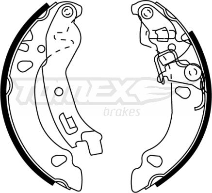 TOMEX brakes TX 22-36 - Комплект тормозных колодок, барабанные autospares.lv