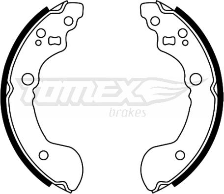 TOMEX brakes TX 22-31 - Комплект тормозных колодок, барабанные autospares.lv