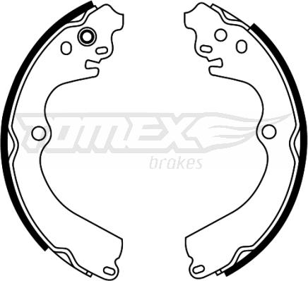TOMEX brakes TX 22-32 - Комплект тормозных колодок, барабанные autospares.lv