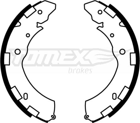 TOMEX brakes TX 22-37 - Комплект тормозных колодок, барабанные autospares.lv