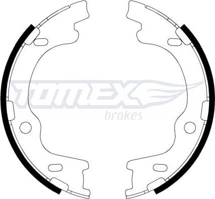 TOMEX brakes TX 22-20 - Комплект тормозных колодок, барабанные autospares.lv