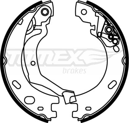 TOMEX brakes TX 22-22 - Комплект тормозных колодок, барабанные autospares.lv