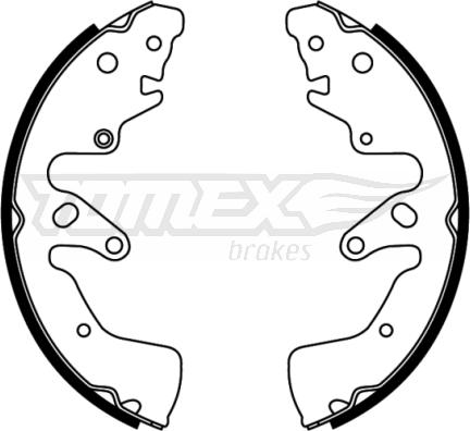 TOMEX brakes TX 22-74 - Комплект тормозных колодок, барабанные autospares.lv