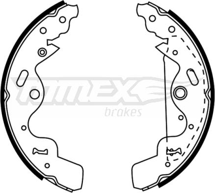 TOMEX brakes TX 22-75 - Комплект тормозных колодок, барабанные autospares.lv