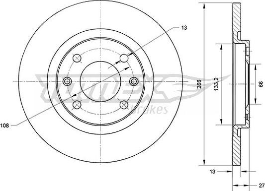 TOMEX brakes TX 70-94 - Тормозной диск autospares.lv