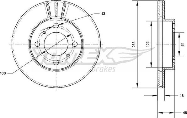 TOMEX brakes TX 70-98 - Тормозной диск autospares.lv