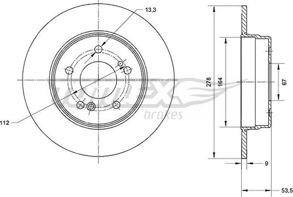 TOMEX brakes TX 70-93 - Тормозной диск autospares.lv