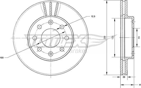 TOMEX brakes TX 70-92 - Тормозной диск autospares.lv