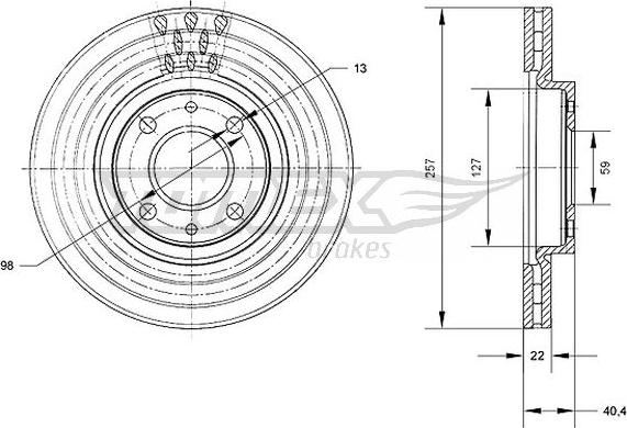 TOMEX brakes TX 70-56 - Тормозной диск autospares.lv