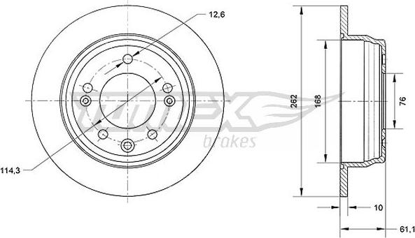 TOMEX brakes TX 70-51 - Тормозной диск autospares.lv