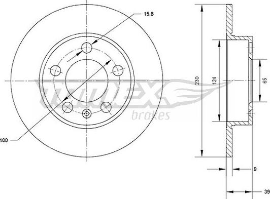 TOMEX brakes TX 70-01 - Тормозной диск autospares.lv